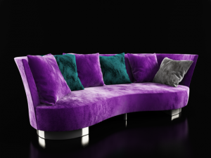 embrace velvet sofa Model 3D