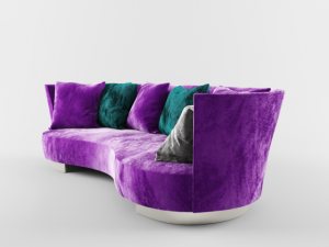 embrace velvet sofa Model 3D