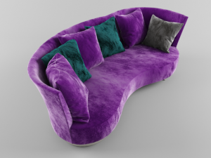 embrace velvet sofa Model 3D