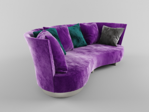embrace velvet sofa Model 3D