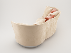 embrace velvet sofa Model 3D