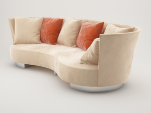 embrace velvet sofa Model 3D
