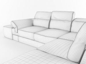 serafina corner sofa Modèle 3D