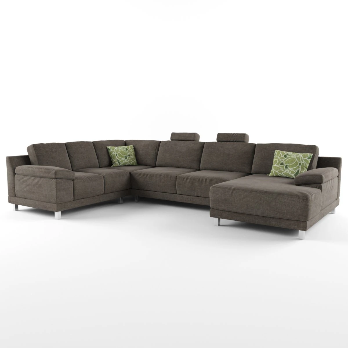 modern sectional sofa 3D Model .c4d .max .obj .3ds .fbx .stl .blend 
