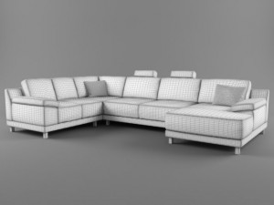 modern sectional sofa 3D Model
