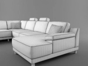 modern sectional sofa 3D Model