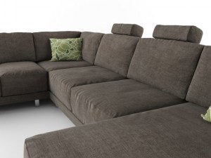 modern sectional sofa 3D Model