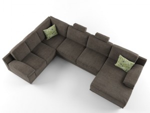 modern sectional sofa 3D Model