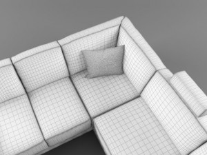 modern sectional sofa 3D Model