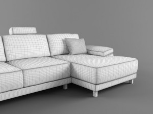 modern sectional sofa 3D Model