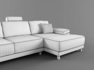 modern sectional sofa 3D Model