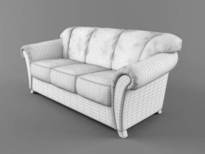 bella sofa with folding bed 3D Model