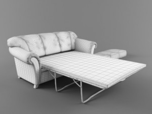 bella sofa with folding bed Modelo 3D