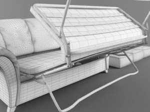 bella sofa with folding bed Modelo 3D