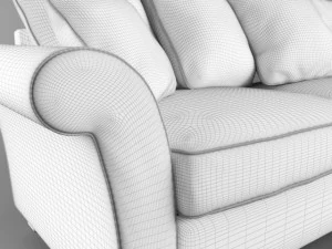 modern sofa and armchair 3D Model