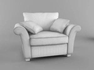 modern sofa and armchair 3D Model