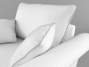 modern sofa and armchair 3D Model