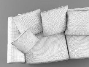 modern sofa and armchair Modello 3D