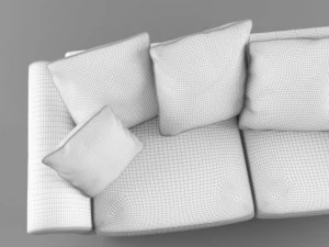 modern sofa and armchair 3D Model