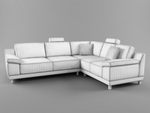 modern corner sofa Model 3D