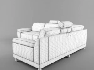 modern corner sofa 3D Model