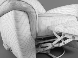 armchair with recliner 3D Model