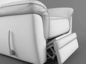 armchair with recliner 3D Model