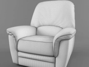 armchair with recliner 3D Model