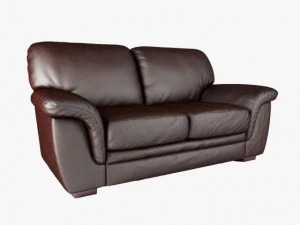 realistic 2seat leather sofa 3D Model