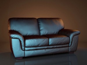 realistic 2seat leather sofa Modelo 3D