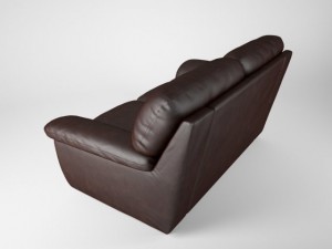 realistic 2seat leather sofa Modelo 3D