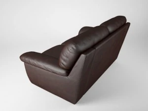 realistic 2seat leather sofa 3D Model