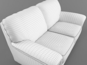 realistic 2seat leather sofa Modelo 3D