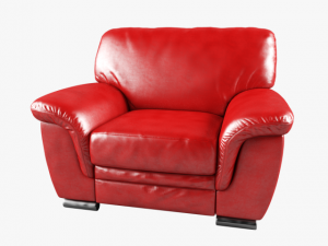 modern leather armchair Modello 3D