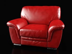 modern leather armchair 3D Model