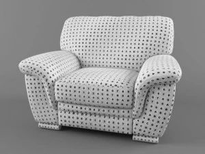 modern leather armchair 3D Model