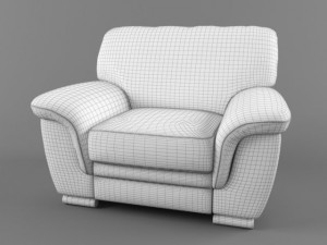 modern leather armchair Modelo 3D