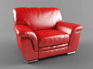 modern leather armchair 3D Model