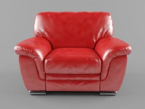 modern leather armchair 3D Model