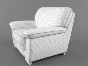 modern leather armchair Modelo 3D