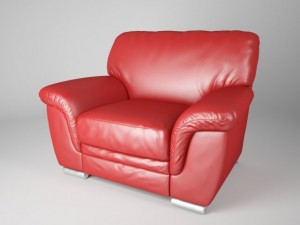 modern leather armchair Modelo 3D