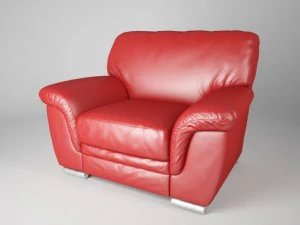 modern leather armchair 3D Model