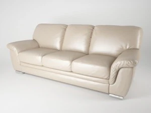 threeseat leather sofa 3D Model