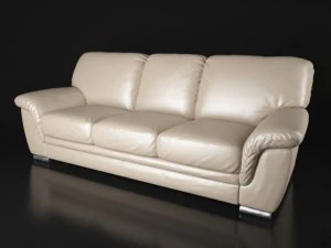 threeseat leather sofa 3D Model