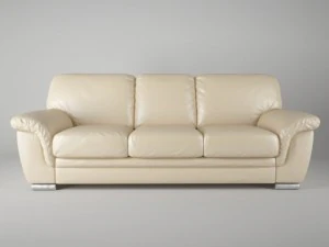 threeseat leather sofa 3D Model