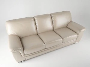 threeseat leather sofa 3D Model