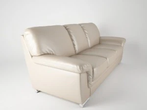 threeseat leather sofa 3D Model