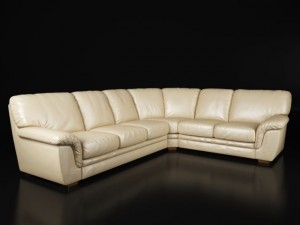corner leather sofa Modello 3D