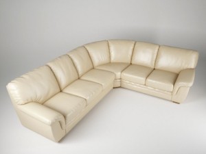 corner leather sofa 3D Model