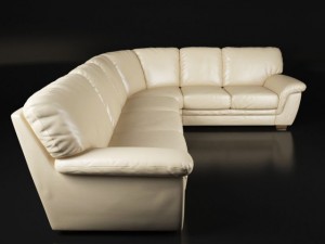 corner leather sofa 3D Model